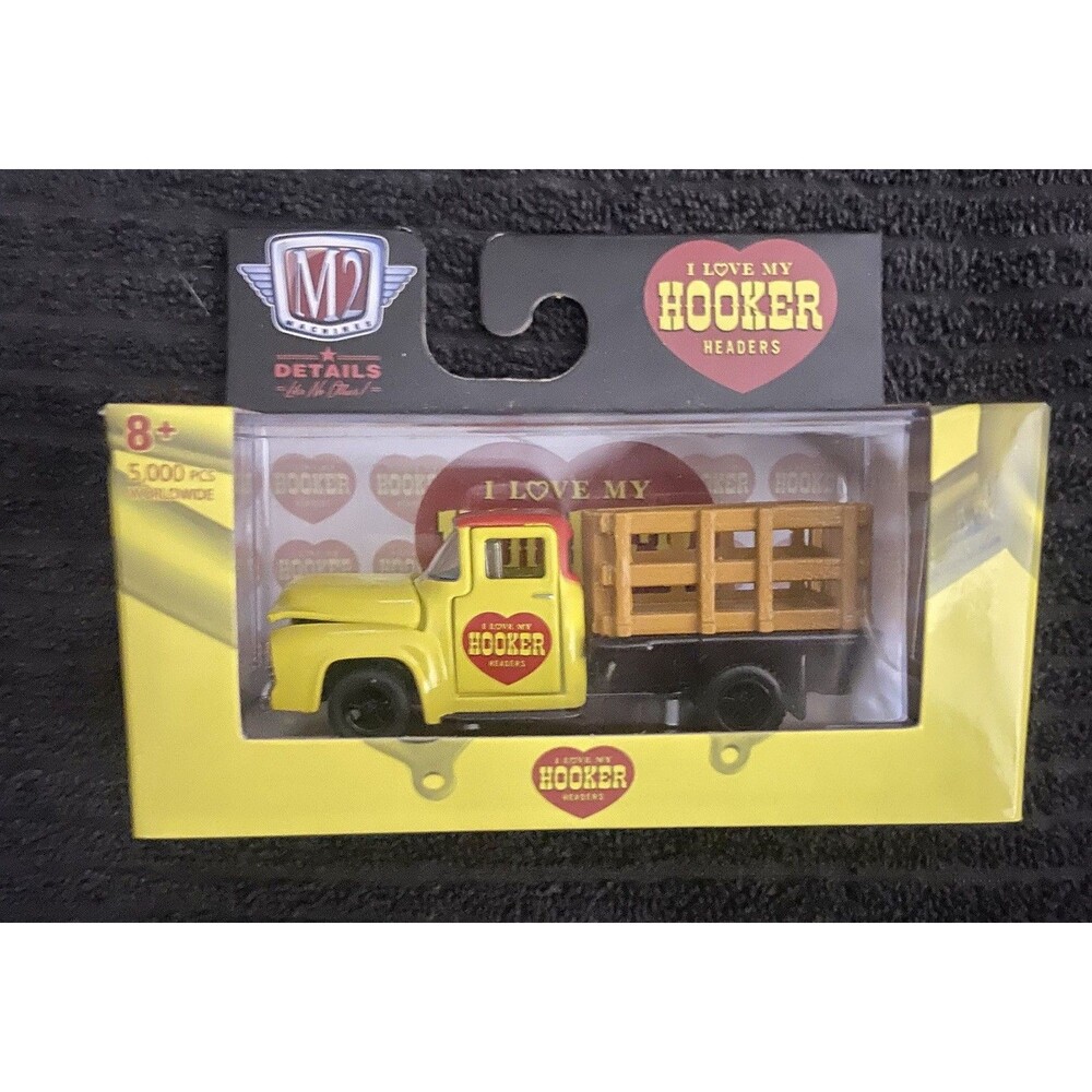 M2 Machines Hooker Headers 1956 Ford F-100 Stakebed Truck  1/64 READ DESCRIPTION